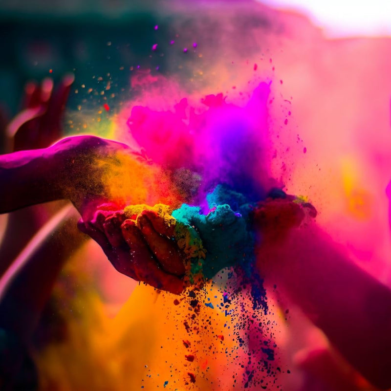 Holi Gulal Colours – 500g Pack of 5 Vibrant, Natural Shades Perfect for Bringing Joy to Kids, Families, and All Ages This Holi and Rang Panchami!