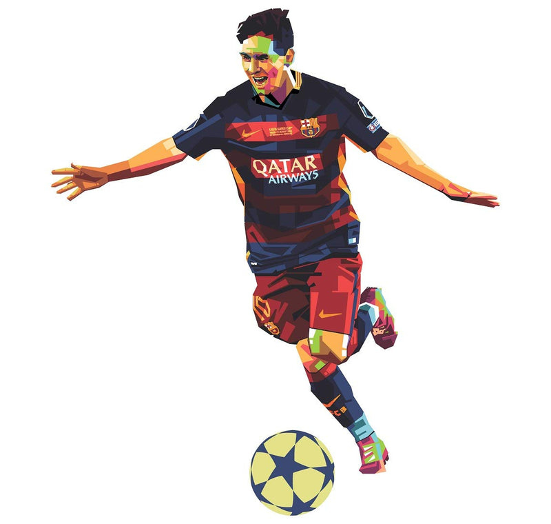 Tuffuk Messi Large Vinyl Wallstickers for Home Decorations (80 cm x 90 cm)5TZ318