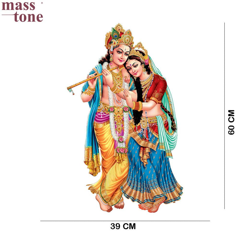 Masstone PVC Vinyl Radha Krishna Wall Sticker, 39x60 CM - Pack of 1