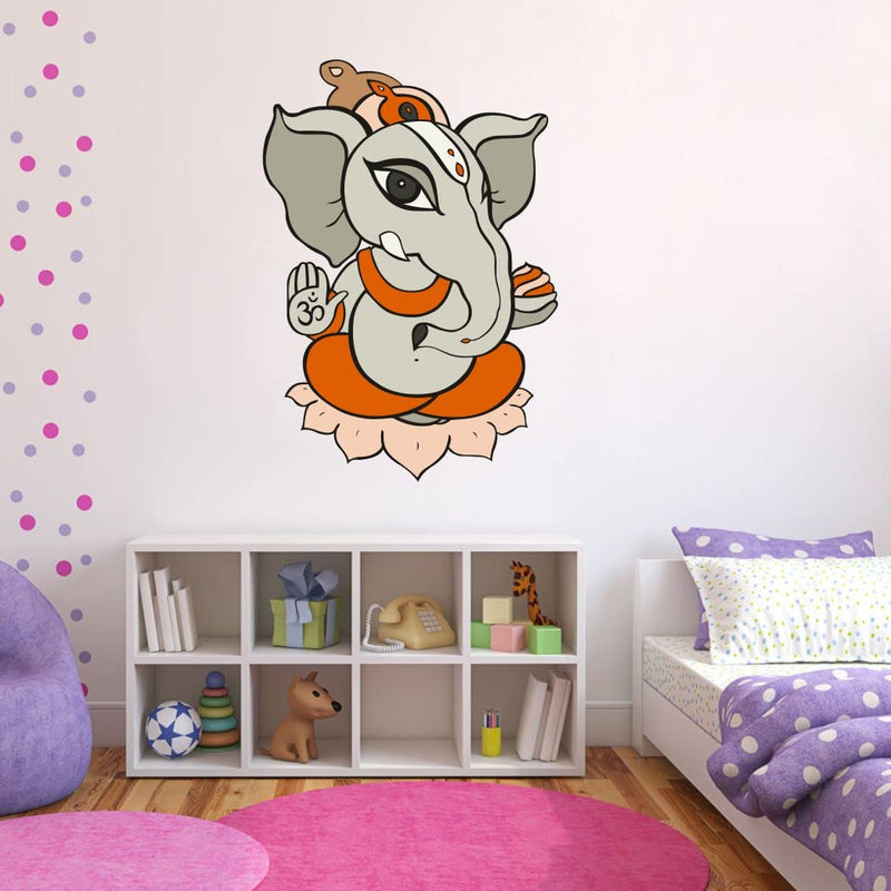 Delight Art Shree Lord Ganesha Ganpati ji Wall Sticker Size - ( 38*55 ) cm Model id - ( DAMC00594L )