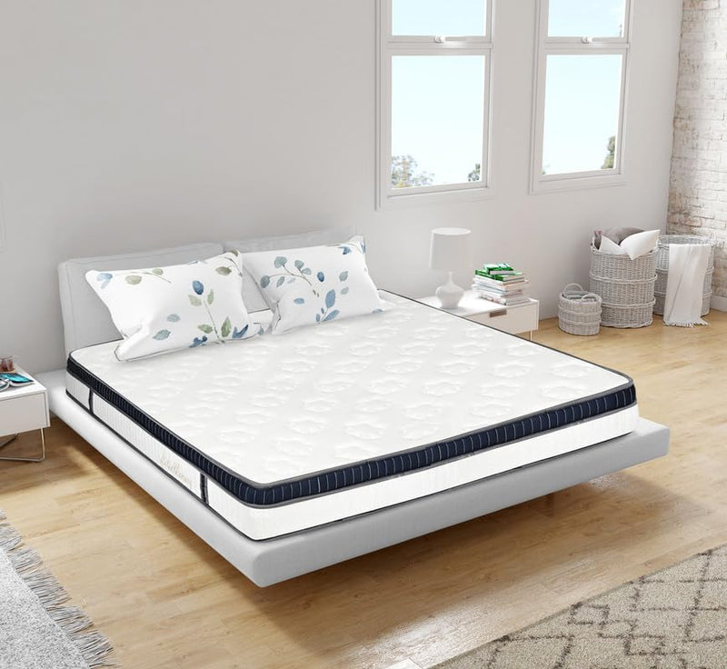 Feather Sleep Top Gel Memory Orthoprdic Dual Comfort Soft & Firm High Resilience & Latex Feel Foam Natural Bounce and Support for restful Sleep 10 Years Warranty White 72X30X5 Single Bed