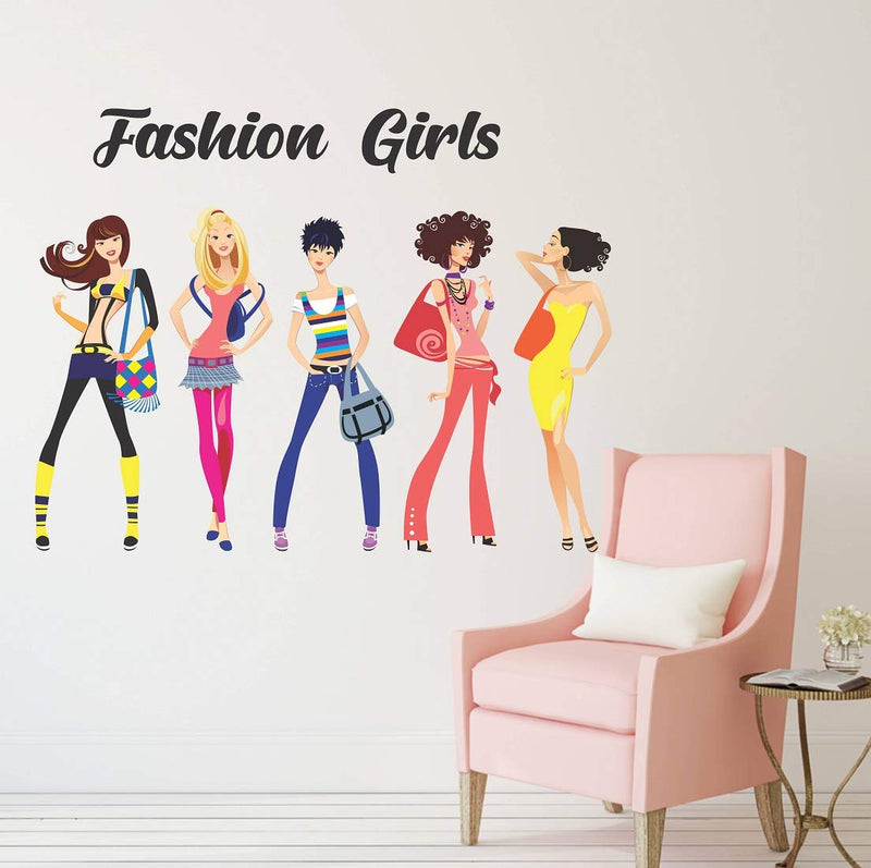 Tuffuk Fashion Girl Large Vinyl Wallstickers for Home Decorations(70 cm x 50 cm)5TZ205