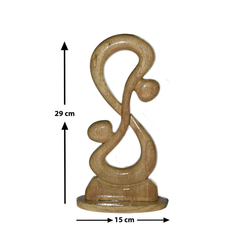 Thunder Plastic Design of Male Famel Decoration Decorative SHOWPIECE (Gamari Wood)