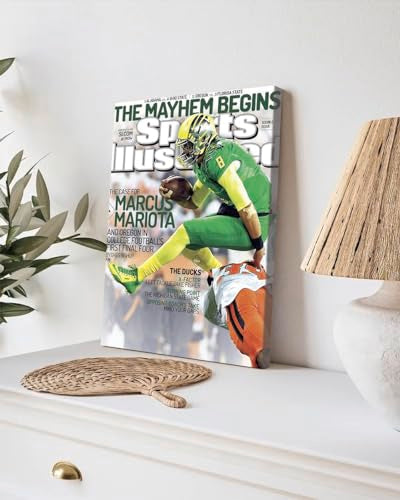 GADGETS WRAP Canvas Gallery Wrap Framed for Home Office Studio Living Room Decoration (9x11inch) - Marcus Mariota And Oregon