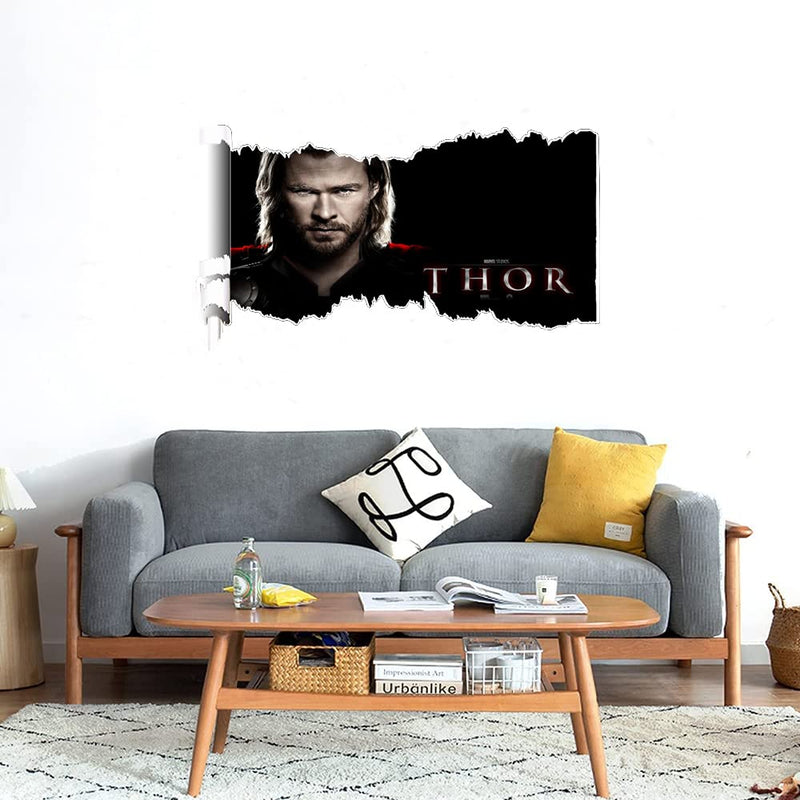 GADGETS WRAP Printed Wall Decal Sticker Scratched Paper Style Wall Decal (90cm x 50cm) - Thor cast