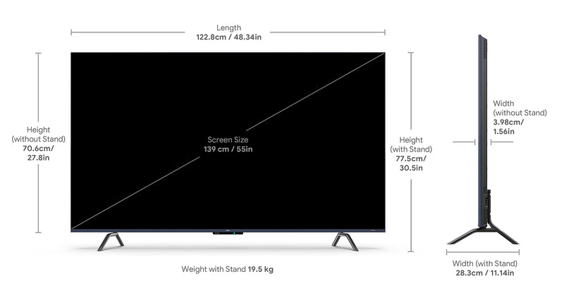 Acer 139 cm (55 inches) W Series 4K Ultra HD QLED Smart Android TV AR55AR2851QD (Metallic Grey)