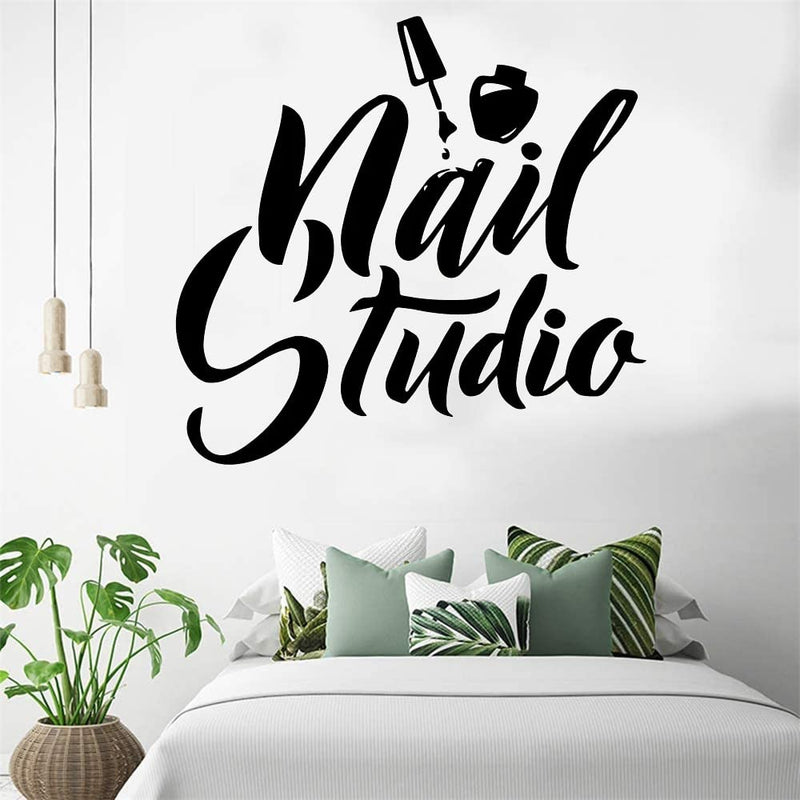 GADGETS WRAP Vinyl Decal Sticker Nail Studio Logo (Item Finish Size : 59cm x 57cm)