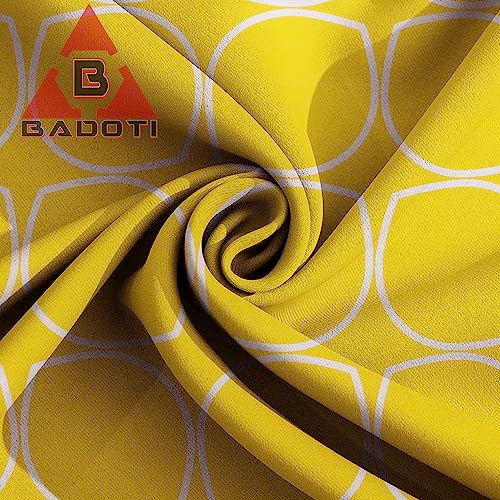 BADOTI Glace Cotton 160 TC Double bedsheet (90x100) with 2 Pillow Covers(17x27) inch, Yellow