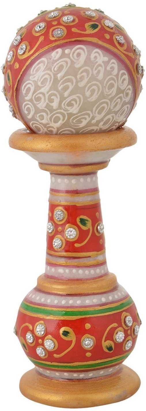 Jaipuri Craft's Marble Mehroon Design Pillar Watch Home Décor