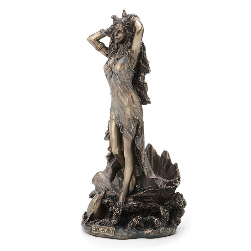 Veronese Design 11.5 Inch Aphrodite Rising from The Sea Greek Roman Goddess Antique Bronze Finish Statue