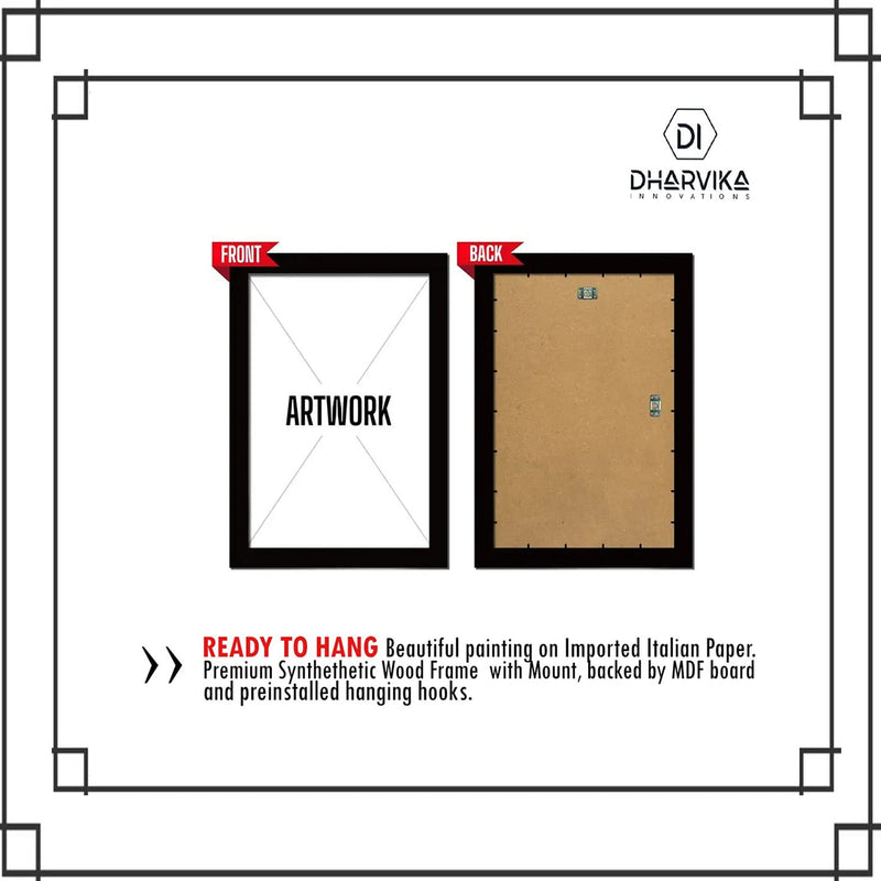 Dharvika Innovations Ayodhya Ram Mandir Photo Frame/Ram Darbar Photo Frame - 21030 (14x20 Inch)