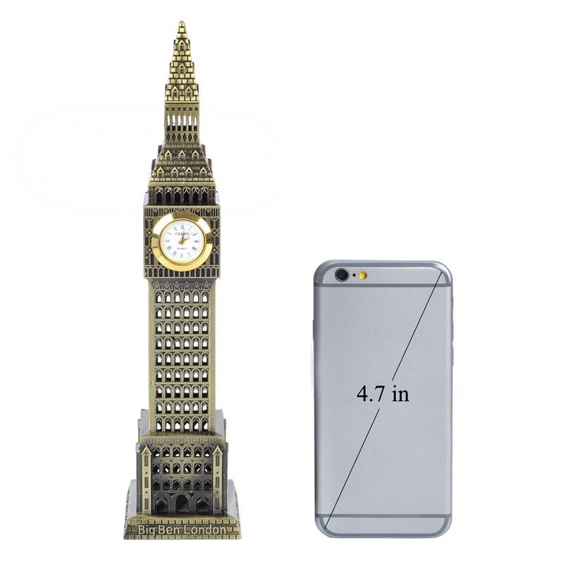 Zovie Big Ben Statue London Landmarks Glorious Home Decoration Make of Pure Copper (Real Clock Big Ben Bronze)