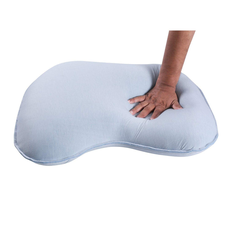 METRON Pillow for Side Sleepers | Thick | Filled with Shredded Memory Foam Soft Chips | Special Design | with Washable Cover | Pack of 1