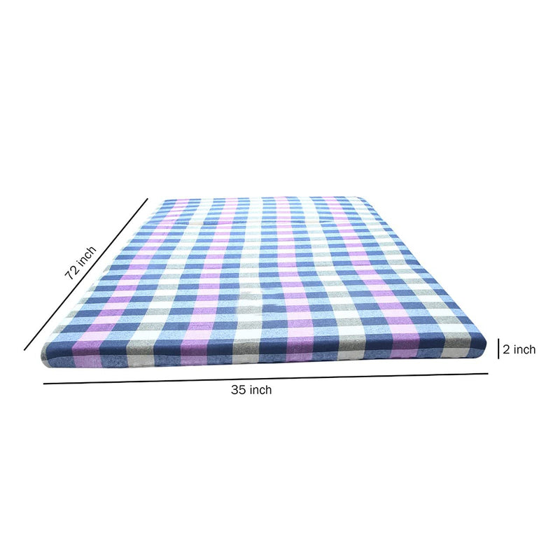 CHILLI BILLI 2 Inch Dual Comfort Reversible Foldable EPE Foam Single 3 Fold Bed Mattress (Medium, 72 x 35 x 2 Inch)