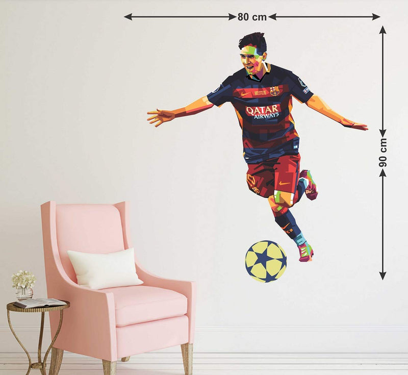 Tuffuk Messi Large Vinyl Wallstickers for Home Decorations (80 cm x 90 cm)5TZ318