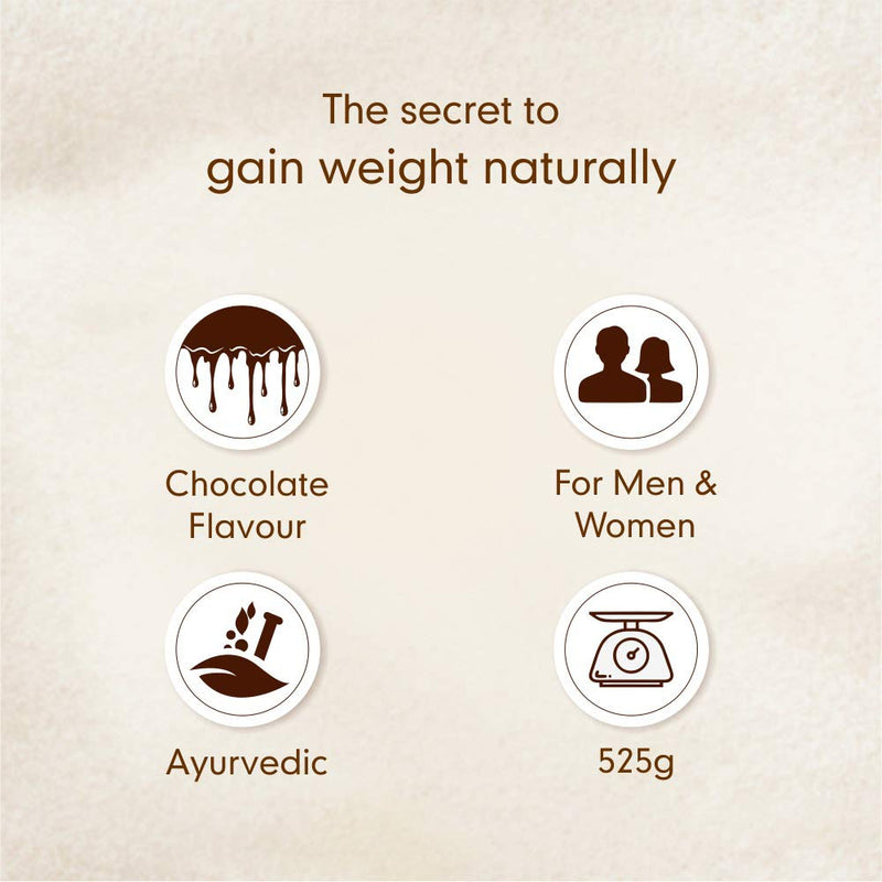 Accumass Ayurvedic Weight Gain Granules 525gm - Chocolate Flavor