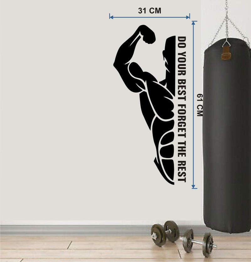 Ruby DÉCOR Motivational Gym Sticker for Wall and Glass Size 61cmX31cm