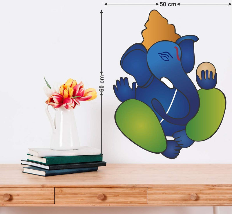 Tuffuk Lord Ganesh Large Vinyl Wallstickers for Home Decorations(60 cm x 50 cm)4TZ303