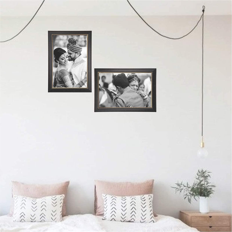 Cheval Glasses Engineered Wooden Photo Frame with Glass 16 x 20 Inches with Black Framed Mirror