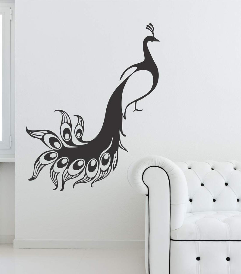 Tuffuk Peacock Large Vinyl Wallstickers for Home Decorations(70 cm x 60 cm)4TZ298