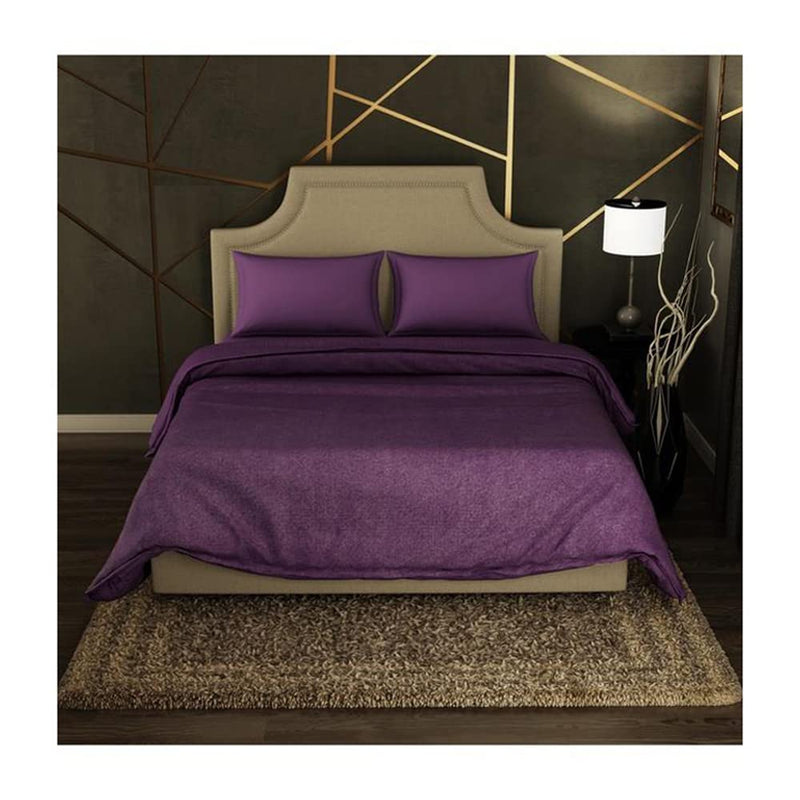 Spaces Cushlon Polyester Fleece Blanket Double Layer Fast Color Feather Touch Innovative Micro Flannel (Solid, 230cmx250cm) - Violet, Skin_Friendly