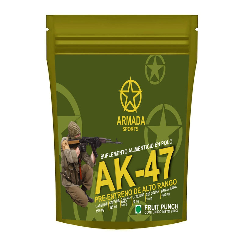 AK-47 Pre-workout Supplement, 200 Gram, Fruit Punch Flavour