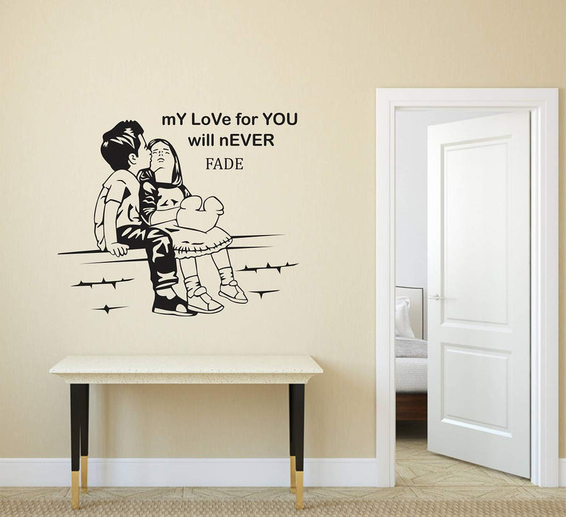 Tuffuk Love Large Vinyl Wallstickers for Home Decorations (80 cm x 70 cm)5TZ116