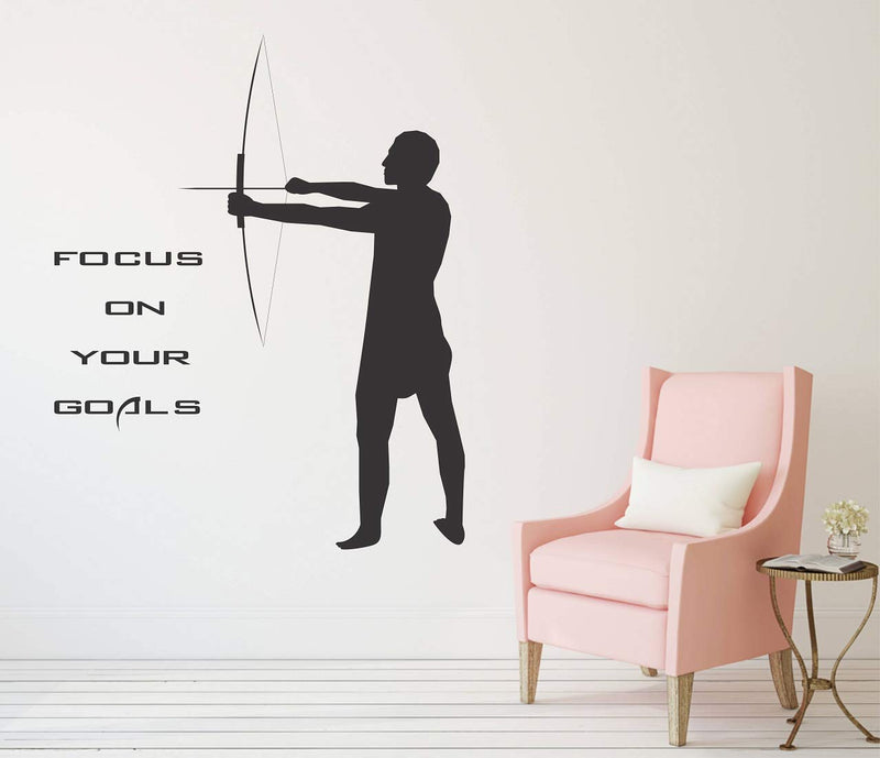 Tuffuk Focus On Goals Large Vinyl Wallstickers for Home Decorations(80 cm x 100 cm)5TZ244