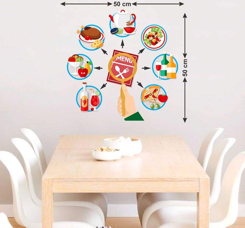 Tuffuk Food Menu Large Vinyl Wallstickers for Home Decorations(50 cm x 50 cm)4TZ196