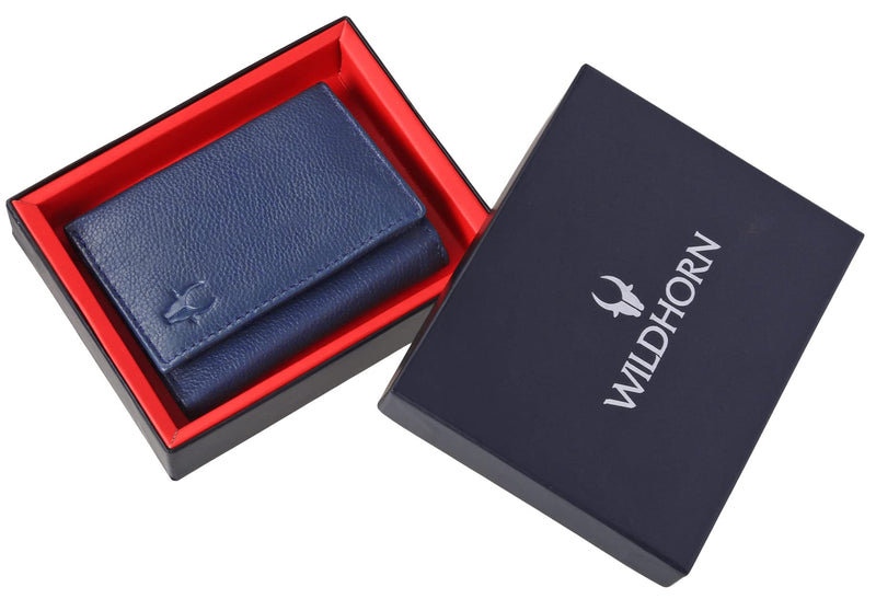 WildHorn Trifold Leather Wallet for Men I Handcrafted I Ultra Strong Stitching I Card Slots I Transparent ID Window I Currency Compartment