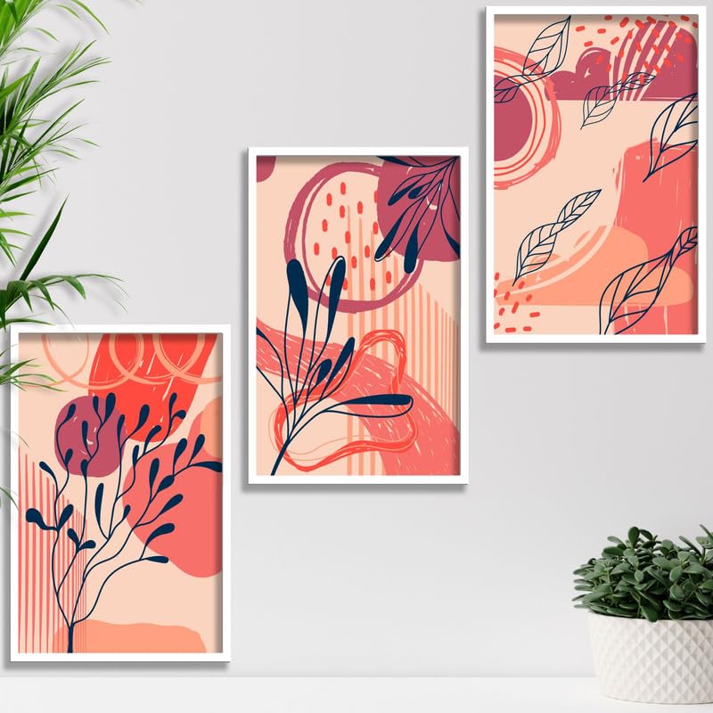 SAF paintings Set of 3 Modern Boho Art Wall Painting For Home And Office ol-COMBO-2243-K3