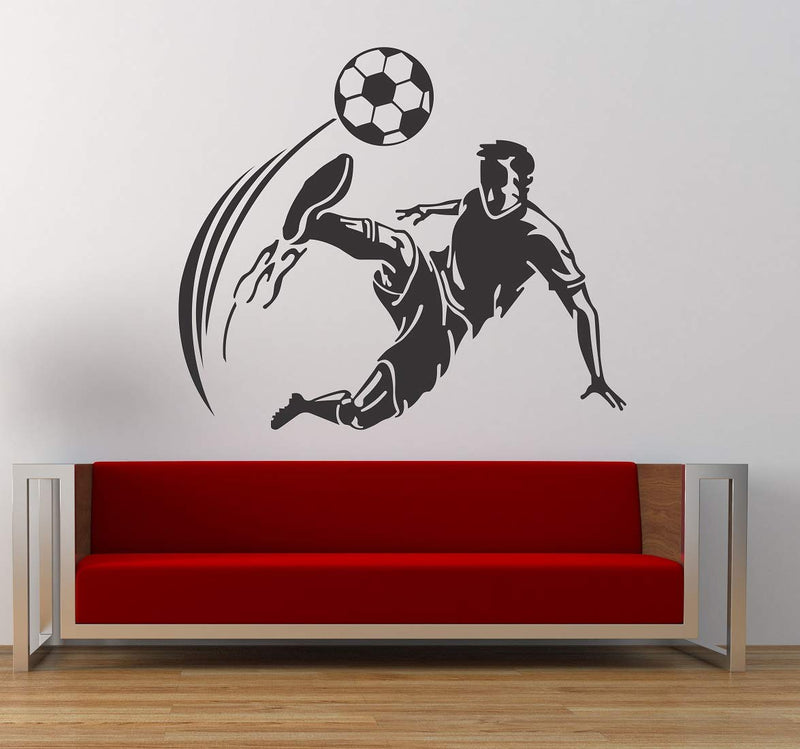 Tuffuk Foot Ball Player Large Vinyl Wallstickers for Home Decorations(70 cm x 60 cm)4TZ306