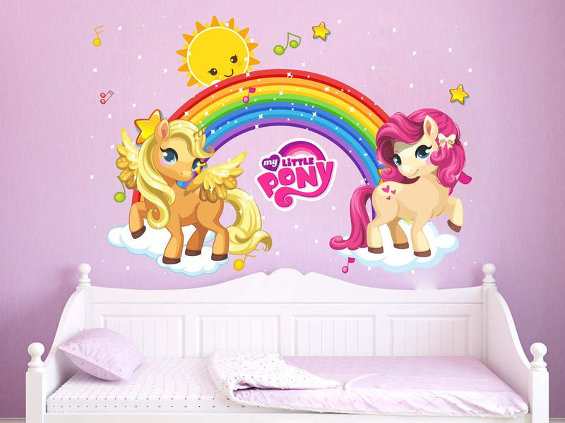 DivineDesigns™ Pony Unicorn Sticker | Wall Sticker for Living Room/Bedroom/Office and All Decorative Stickers