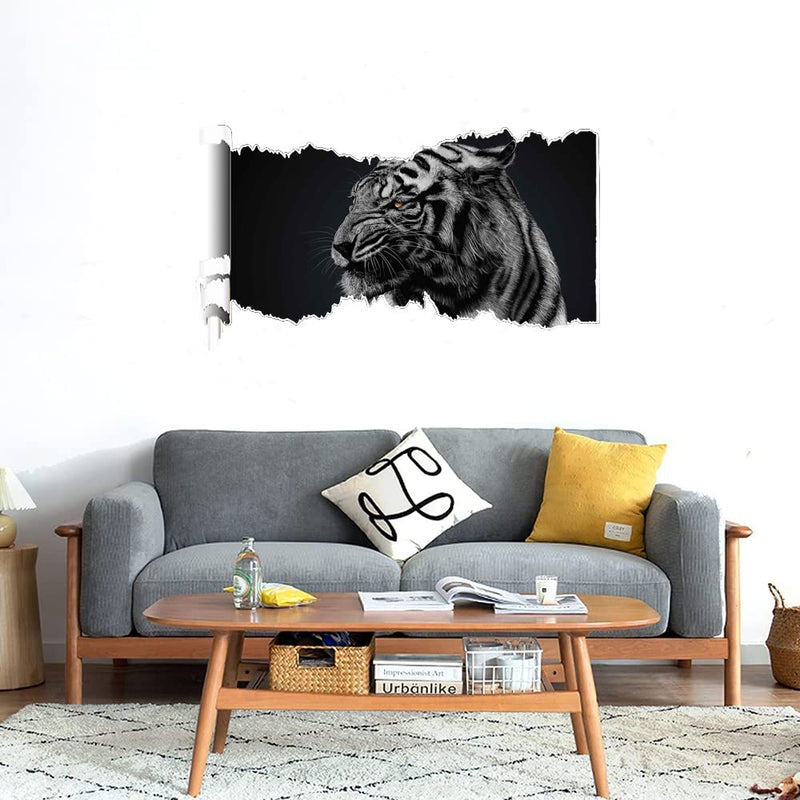 GADGETS WRAP Printed Wall Decal Sticker Scratched Paper Style Wall Decal (90cm x 50cm) - Tiger 30