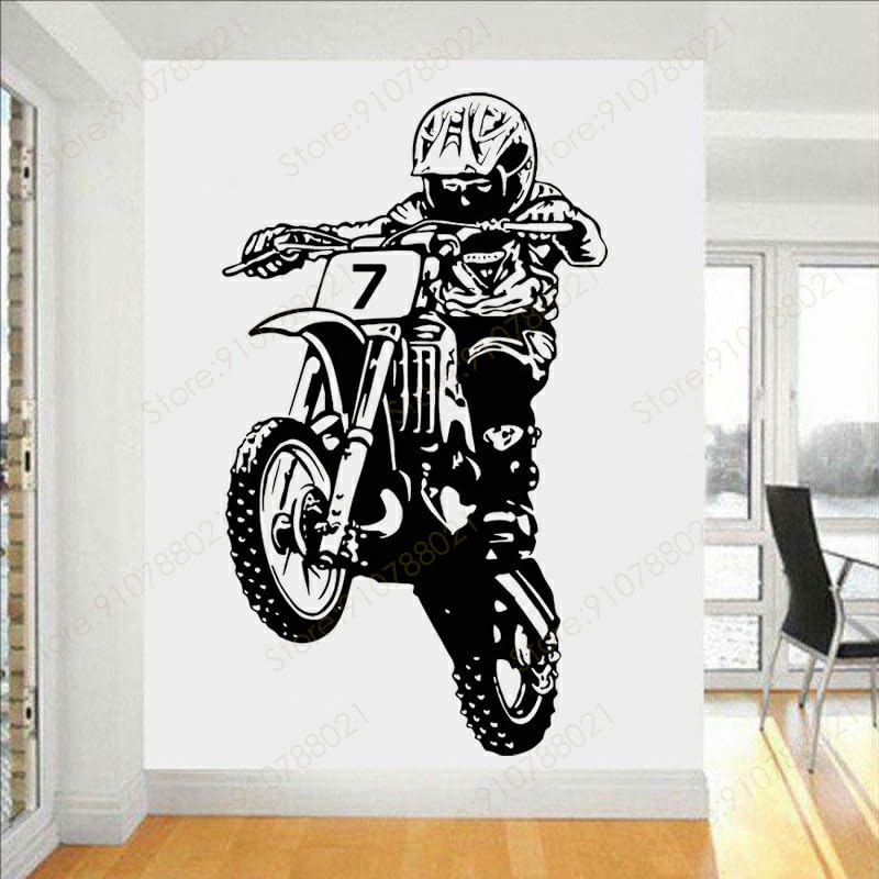 GADGETS WRAP Vinyl Personalized Dirt Bike Number Motocross Wall Decal