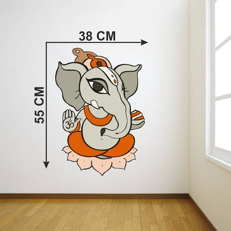 Delight Art Shree Lord Ganesha Ganpati ji Wall Sticker Size - ( 38*55 ) cm Model id - ( DAMC00594L )