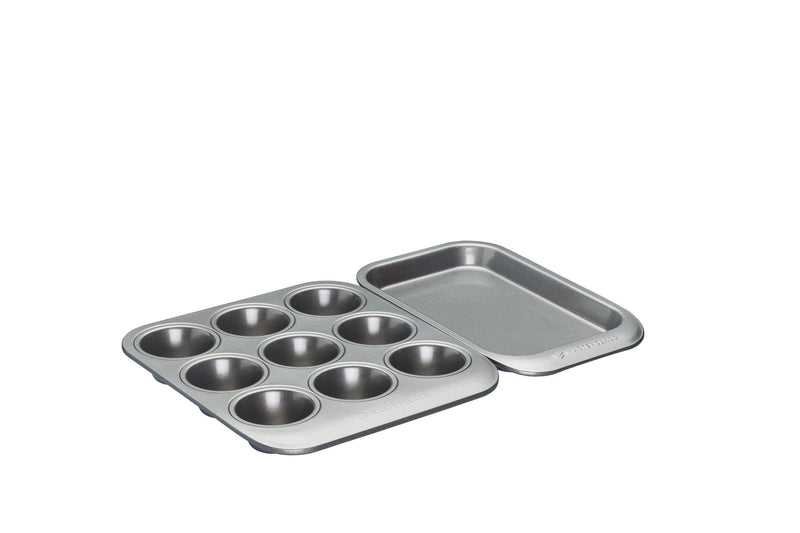 MasterClass Smart Space Stacking Non-Stick Bakeware Set for "thinKitchen":, 7 Piece Baking Trays, Gift Boxed
