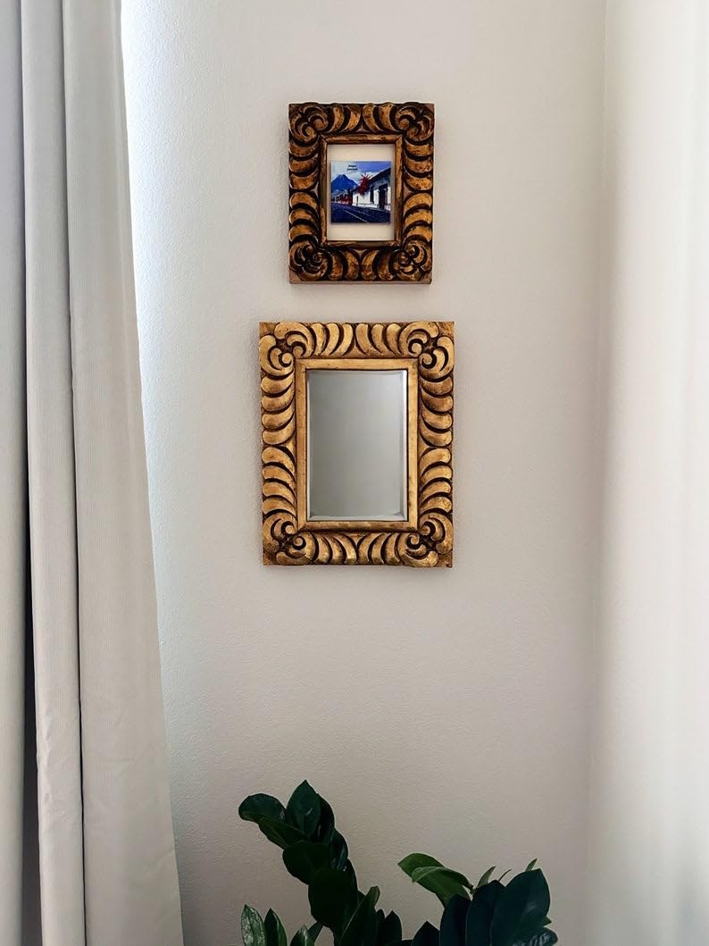 Vas Collection MDF Gold Leaf Mirror Frame for Wall Decoration in Your Home