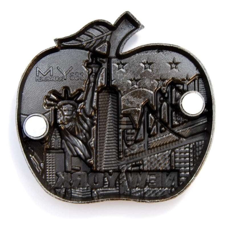 Big Apple New York Souvenir Metal Fridge NY Magnet - Brooklyn Bridge,Chrysler Building,Statue of Liberty,Empire State Building NYC Metal Magnet (Pack 1)