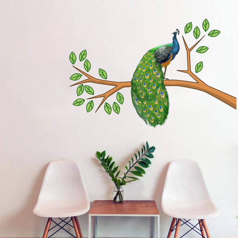 Tuffuk Peacock Large Vinyl Wallstickers for Home Decorations(70 cm x 100 cm)5TZ217