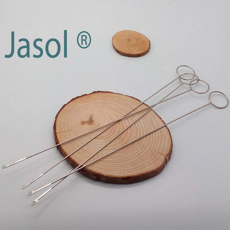 Jasol Sewing Loop Turner Hook with Latch for Turning Fabric Tubes Straps Belts Strips for Handmade Sewing Tools Durable Metal, 1, Steel