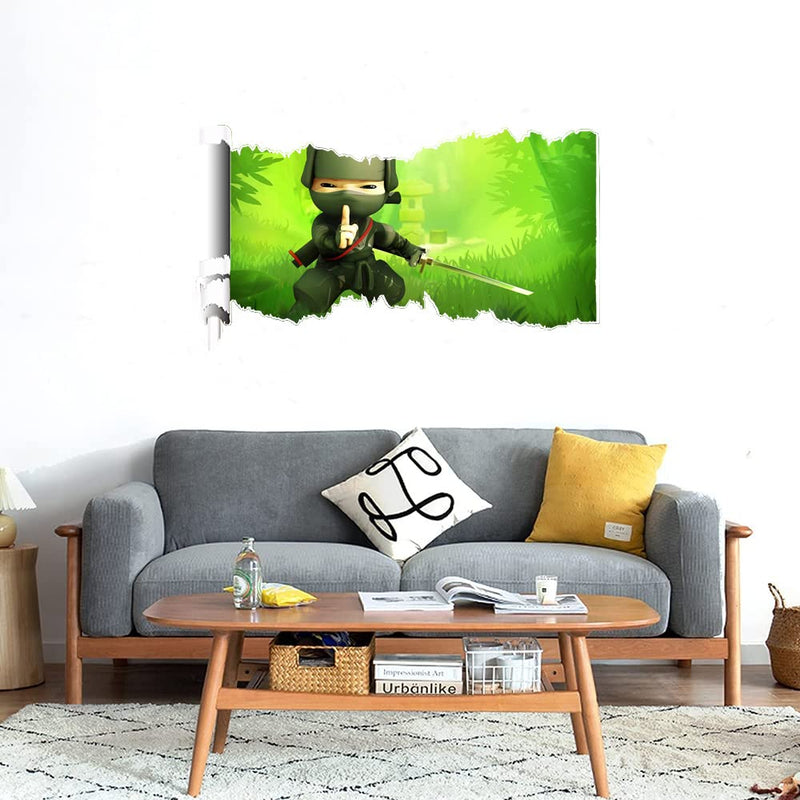 GADGETS WRAP Printed Wall Decal Sticker Scratched Paper Style Wall Decal (90cm x 50cm) - Mini Ninja