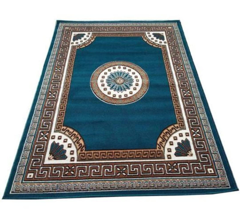 CHOUDHARY CARPET Home Decore - 5x7 Feet Persian Acrylic rectangular Carpet for Your Living Room & Drawing Room (150X200CM Blue Colour)