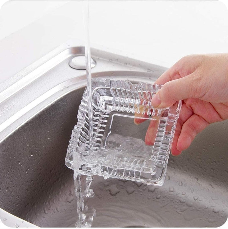 Yadava Square Glass Ash Tray, Ash Trays for Smoking for Home, Decorative Glass Tray Dish for Mouth freshener Dryfruits serving Tray (Transparent Pack of 1) (Square)