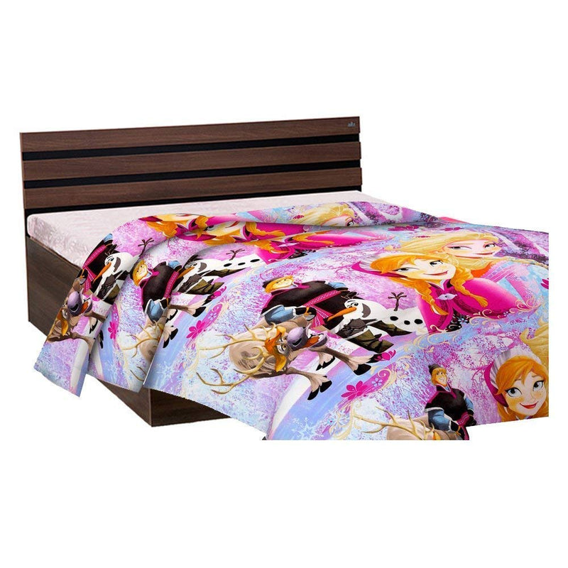 Magistic Cartoon Print Super Soft Microfiber Lightweight Reversible Ac Dohar/Blanket (Frozen Print, Single Bed), Multicolor