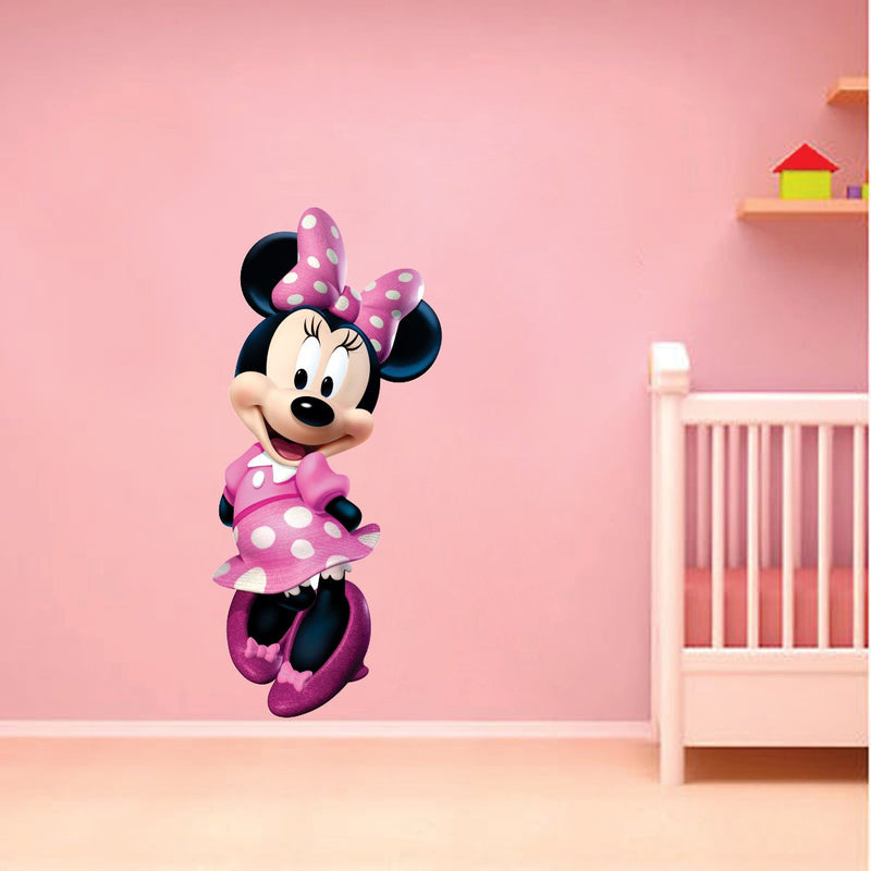 Walltech Minnie Mouse Wall Sticker| Beautiful Design Wall Decoration Sticker