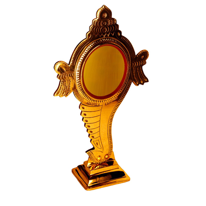 Aranmula Kannadi Shankh Peedom Kannadi Brass Metal Mirror