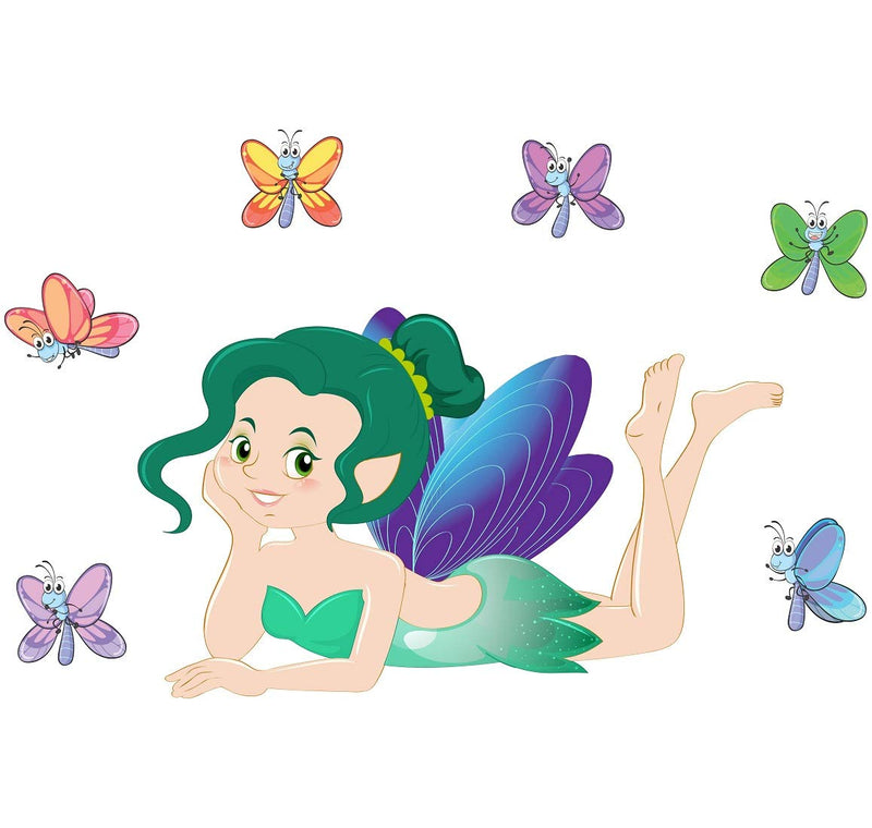 Tuffuk Beautiful Angels Large Vinyl Wallstickers for Home Decorations(90 cm x 60 cm)5TZ0184