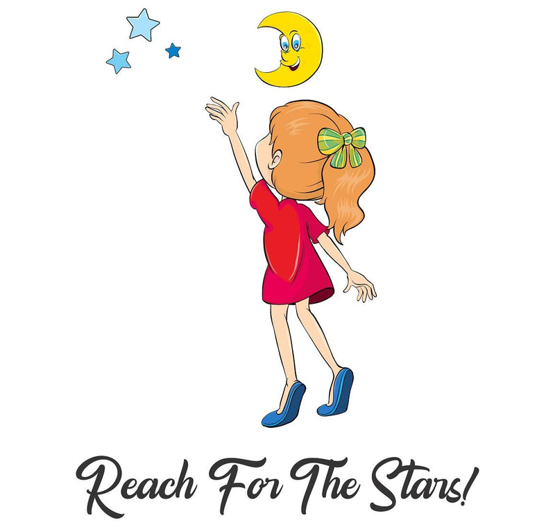 Tuffuk Reach for The Stars Large Vinyl Wallstickers for Home Decorations(80 cm x 100 cm)5TZ0183