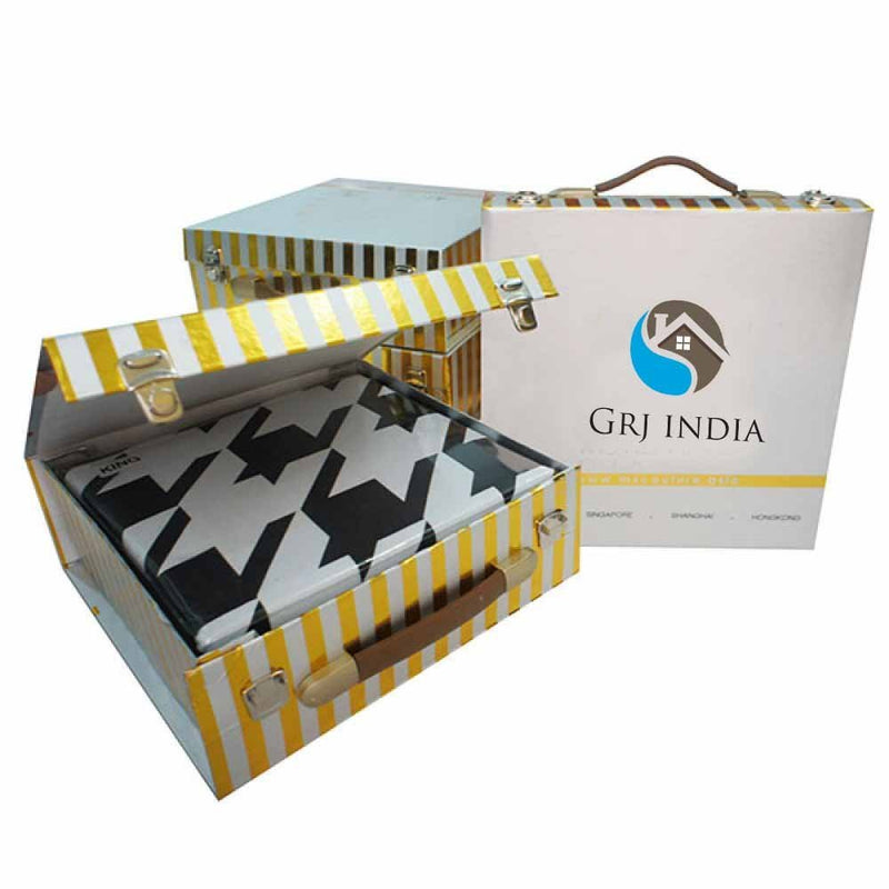 GRJ India Cotton 300 TC Quilt (Double, Multicolour)